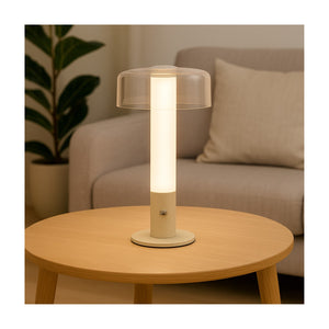 Arcis Rechargeable LED Table Lamp Cream Portable Dimmable IP54