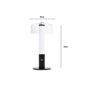 Arc + Hue Arcis Rechargeable LED Table Lamp Black USB-C IP54