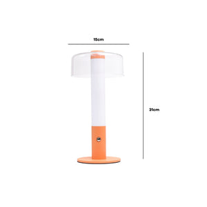 Arc + Hue Arcis Rechargeable LED Table Lamp Orange USB-C IP54