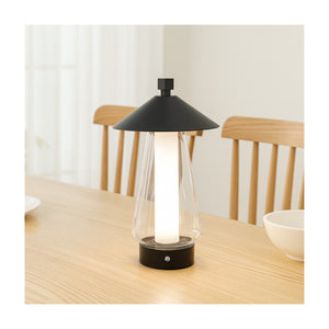 Arc + Hue Shoji Rechargeable LED Table Lamp Black IP54 Dimmable