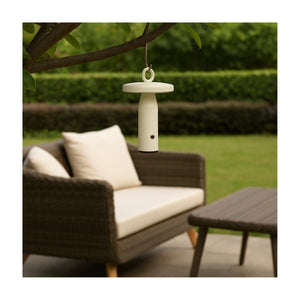 Arc + Hue Ella Rechargeable LED Outdoor Table Lamp Cream