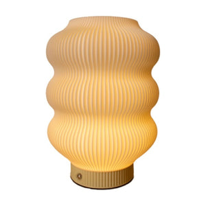 Mila 3D Printed PLA Rechargeable Touch Lamp Yellow USB-C Dimmable