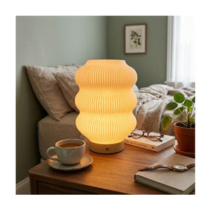 Mila 3D Printed PLA Rechargeable Touch Lamp Yellow USB-C Dimmable
