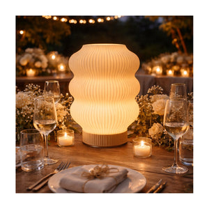 Mila 3D Printed PLA Rechargeable Touch Lamp Yellow USB-C Dimmable