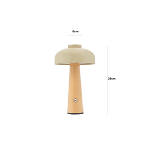 Arc + Hue Poppy Rechargeable LED Table Lamp Mustard IP54 USB-C