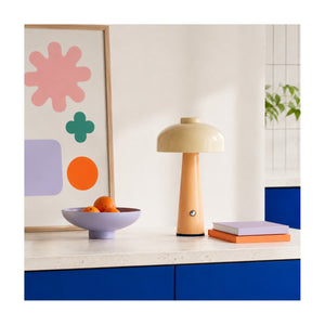 Arc + Hue Poppy Rechargeable LED Table Lamp Mustard IP54 USB-C
