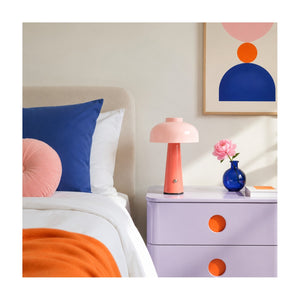 Arc + Hue Poppy Rechargeable LED Table Lamp Pink USB-C Dimmable
