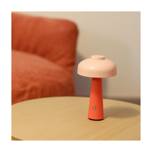 Arc + Hue Poppy Rechargeable LED Table Lamp Pink USB-C Dimmable