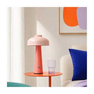 Arc + Hue Poppy Rechargeable LED Table Lamp Pink USB-C Dimmable