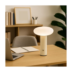 Arc + Hue Oliver Rechargeable LED Table Lamp Cream USB-C Dimmable