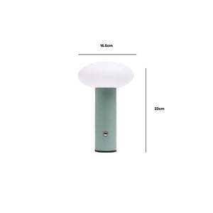 Arc + Hue Oliver Rechargeable LED Table Lamp Sage IP54 USB-C