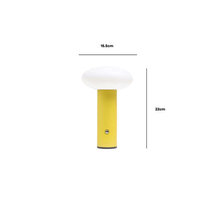 Arc + Hue Oliver Rechargeable LED Lamp Lemon USB-C Dimmable