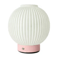 Luca Round PLA Rechargeable Table Lamp Pink USB-C Dimmable Touch