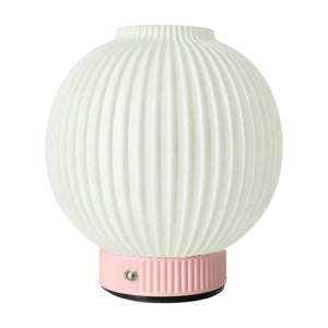 Luca Round PLA Rechargeable Table Lamp Pink USB-C Dimmable Touch