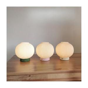 Luca Round PLA Rechargeable Table Lamp Pink USB-C Dimmable Touch