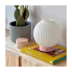 Luca Round PLA Rechargeable Table Lamp Pink USB-C Dimmable Touch