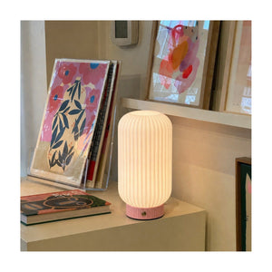 Rowan Square PLA Rechargeable Touch Lamp Pink USB-C Dimmable