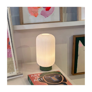 Rowan Square PLA Rechargeable Table Lamp Green USB-C Dimmable