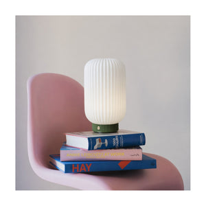 Rowan Square PLA Rechargeable Table Lamp Green USB-C Dimmable
