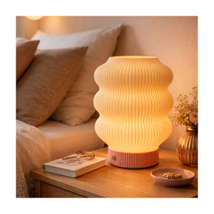 Mila Three Layer PLA Rechargeable Touch Lamp Pink USB-C Dimmable