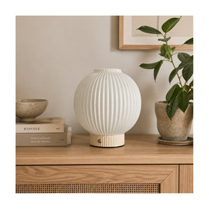 Luca Round PLA Rechargeable Table Lamp Yellow USB-C Dimmable