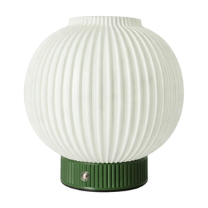 Luca Round PLA Rechargeable Table Lamp Green USB-C Dimmable LED