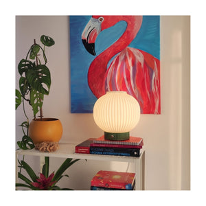 Luca Round PLA Rechargeable Table Lamp Green USB-C Dimmable LED